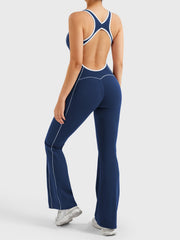 Yeoreo Antonia Contrast Trim Flared Jumpsuit