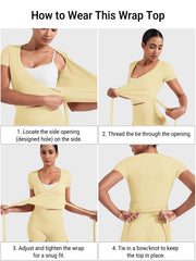 Yeoreo Denaiy Short Sleeve Ballet Wrap Top