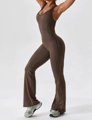 Yeoreo Open Back Flared Jumpsuit