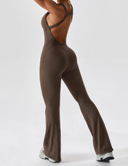Yeoreo Open Back Flared Jumpsuit