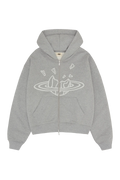 Broken Planet Market Heather Grey Zip Up Hoodie