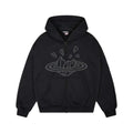 Broken Planet Market Midnight Black Zip Up Hoodie
