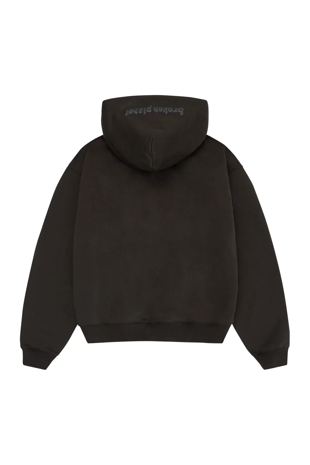 Broken Planet Market Soot Black Zip Up Hoodie