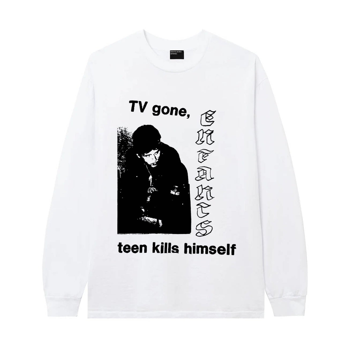 Enfants Riches Déprimés "TV Gone" Photo Long-Sleeve - White