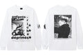 Enfants Riches Déprimés Vertical Lettering & Back Portrait Long-Sleeve - White