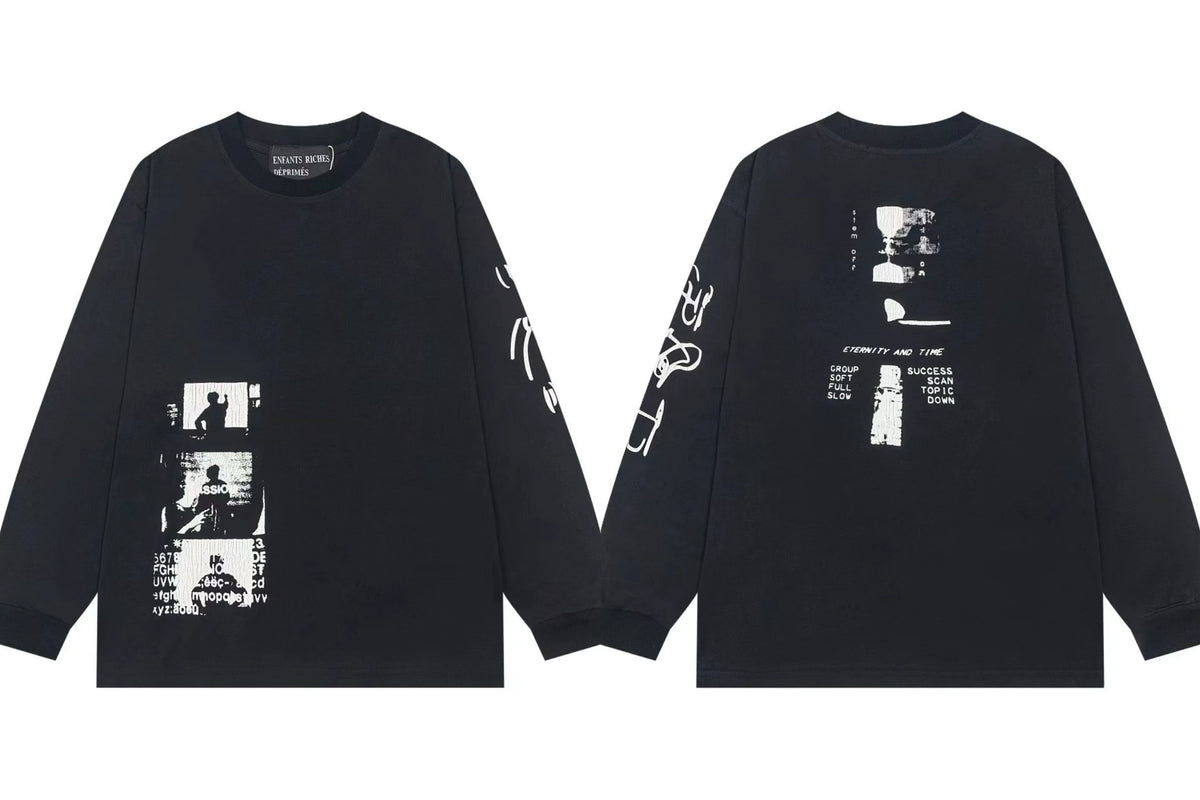Enfants Riches Déprimés Sleeve Graphic Long-Sleeve - Black
