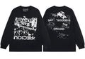 Enfants Riches Déprimés Inverted Collage & "Say Goodbye The Ground" Long-Sleeve  - Black