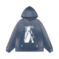 Enfants Riches Déprimés Acid-Wash Portrait Hoodie - Vintage Blue