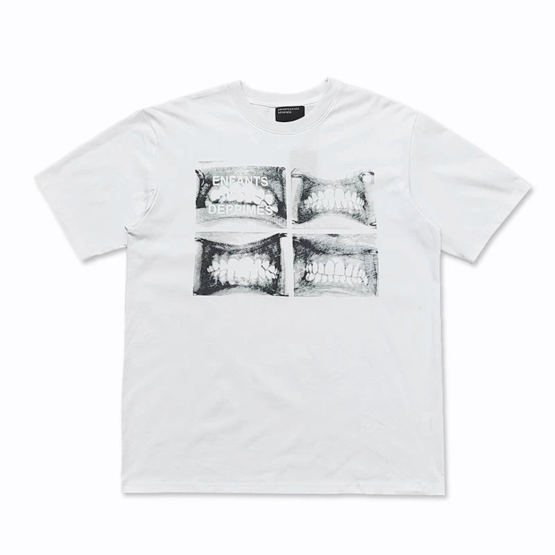 Enfants Riches Déprimés Four-Panel Teeth Graphic T-Shirt - White