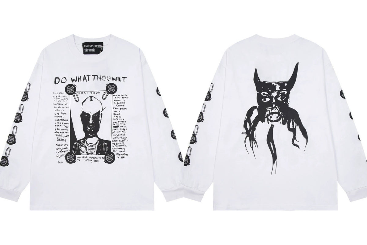 Enfants Riches Déprimés "Do What Thou Wilt" Long-Sleeve - White