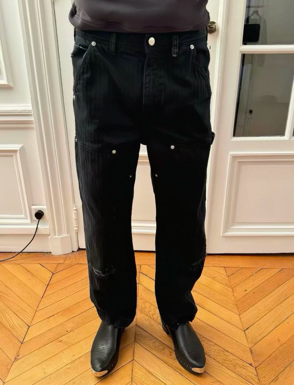 Enfants Riches Déprimés Heavy Distressed Carpenter Pants - Black