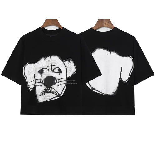 Billionaire Studios Hand-Drawn Dog Graffiti T-Shirt - Black