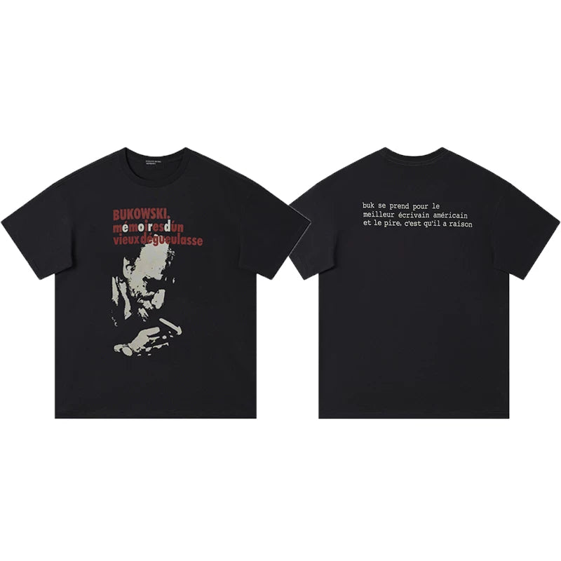 Enfants Riches Déprimés "Bukowski" Portrait T-Shirt - Black