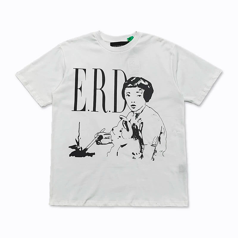 Enfants Riches Déprimés "E.R.D" Geisha Illustration T-Shirt - White