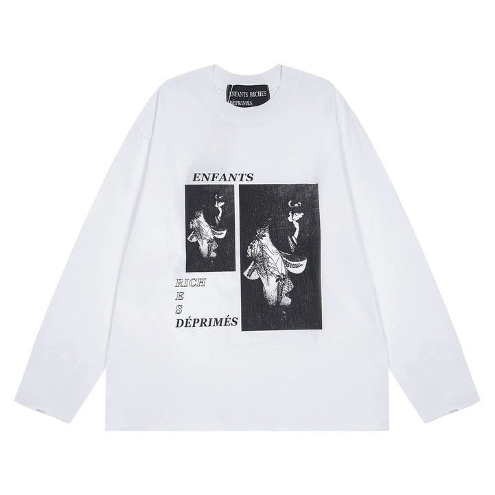 Enfants Riches Déprimés Dual Photo Panel Long-Sleeve - White