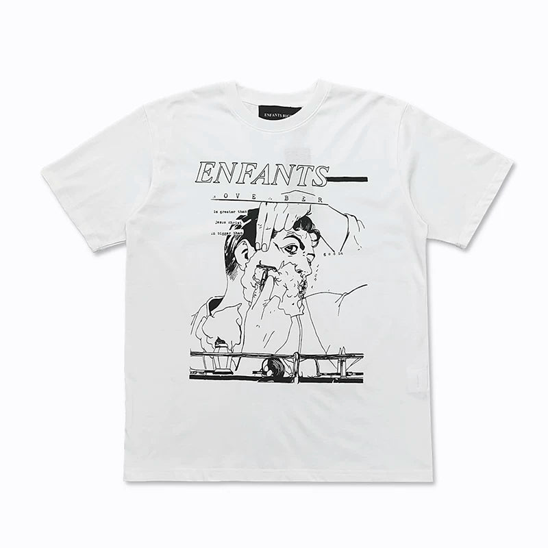 Enfants Riches Déprimés Manga/Line Art Graphic T-Shirt - White