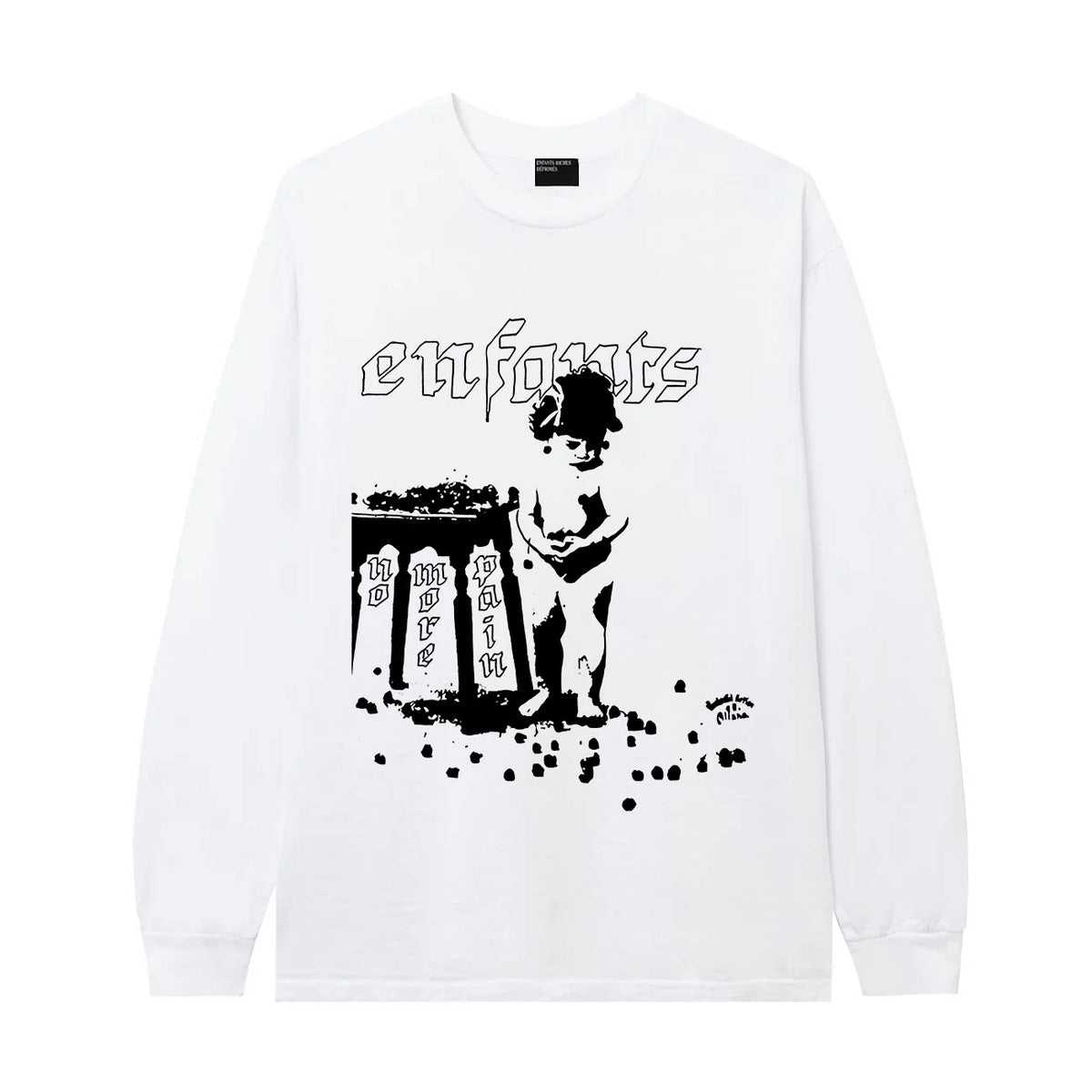 Enfants Riches Déprimés Crown Child Portrait Long-Sleeve - White