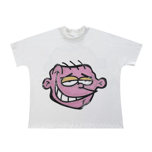 Billionaire Studios Cartoon Pink Haired Character T-Shirt - White