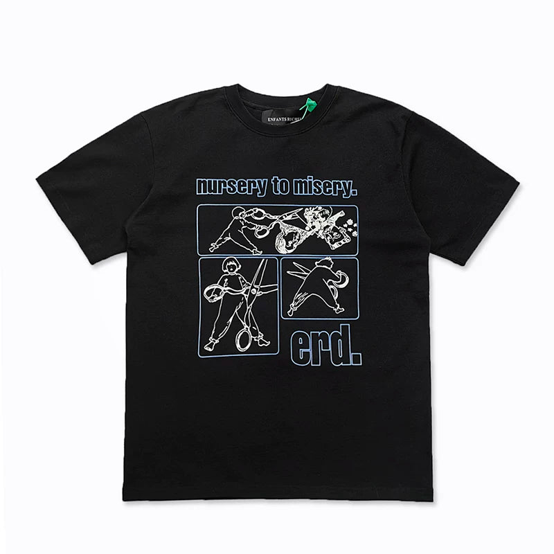 Enfants Riches Déprimés "Nursery to Misery" Four-Panel T-Shirt - Black