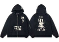 Enfants Riches Déprimés Multi-Art Photo Collage Zip-Up Hoodie - Black