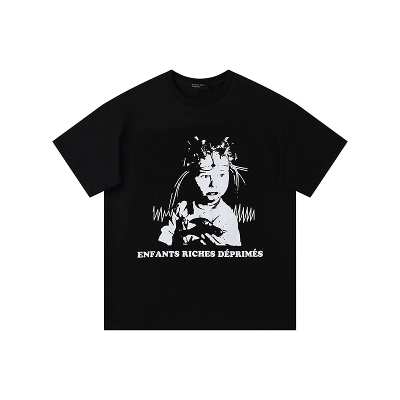 Enfants Riches Déprimés Crown Child Portrait T-Shirt - Black