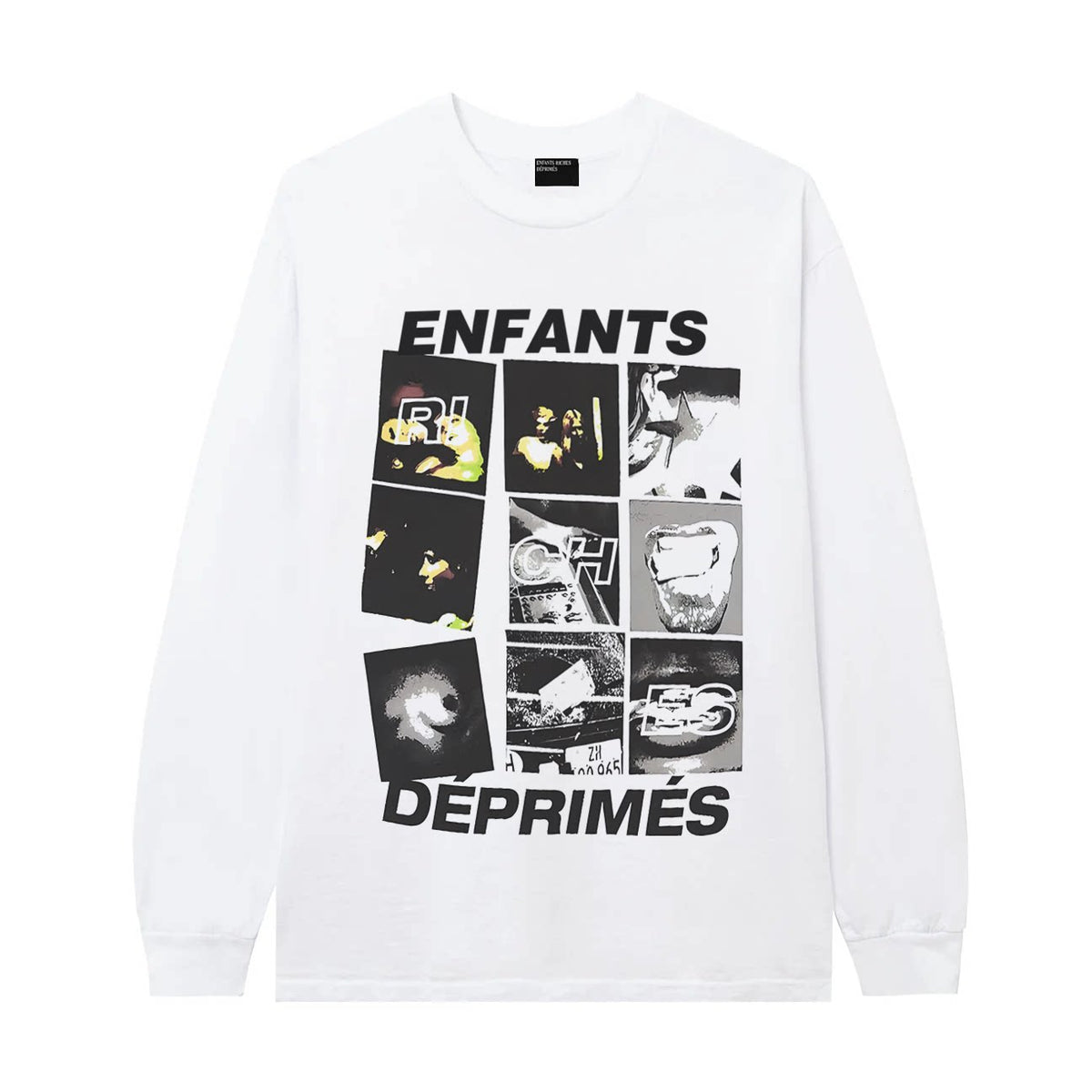 Enfants Riches Déprimés Multi-Panel Photo Grid Long-Sleeve - White