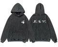 Enfants Riches Déprimés Mini Chest Logo & Back Multi-Graphic Hoodie - Washed Black
