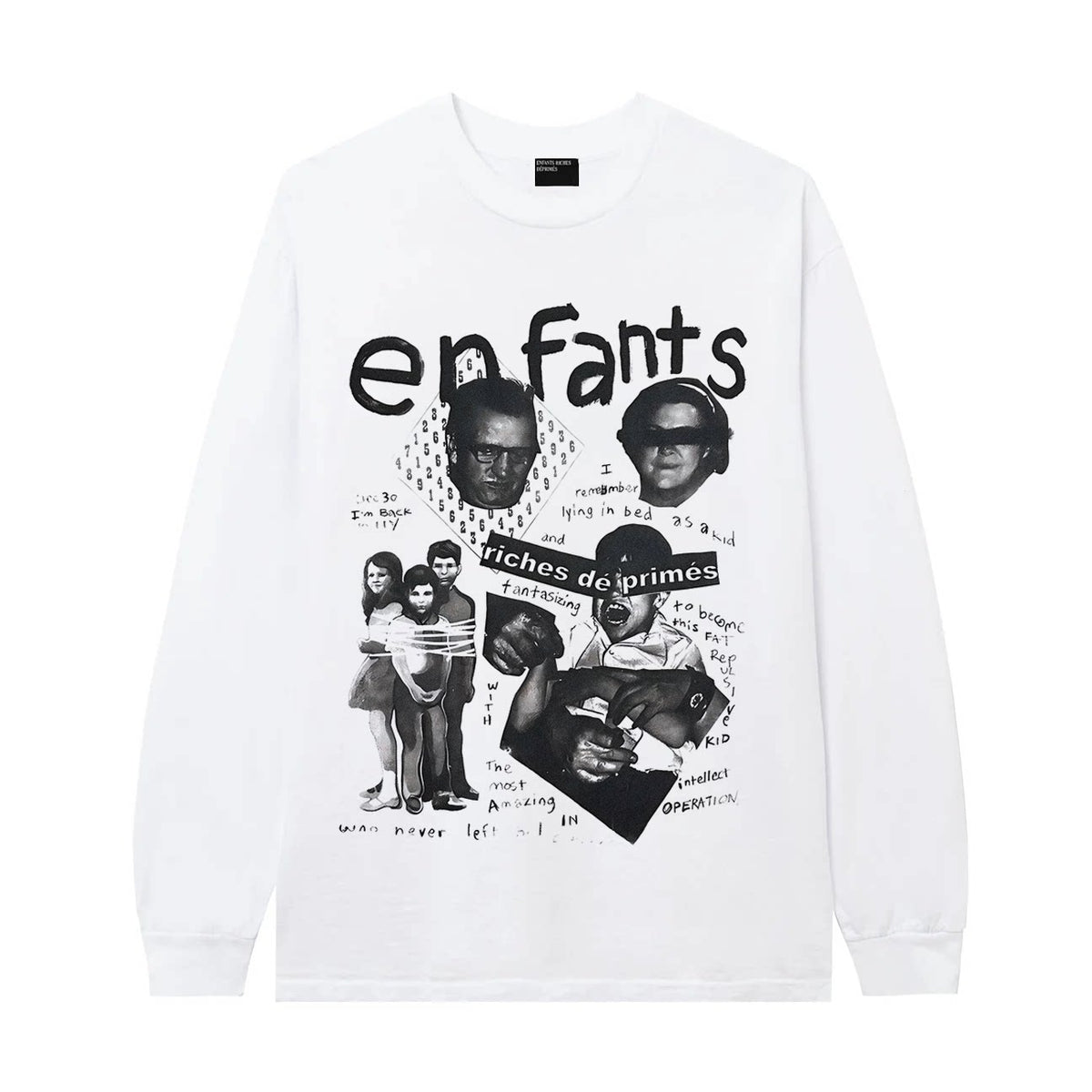 Enfants Riches Déprimés "Enfants" Vintage Collage Long-Sleeve - White