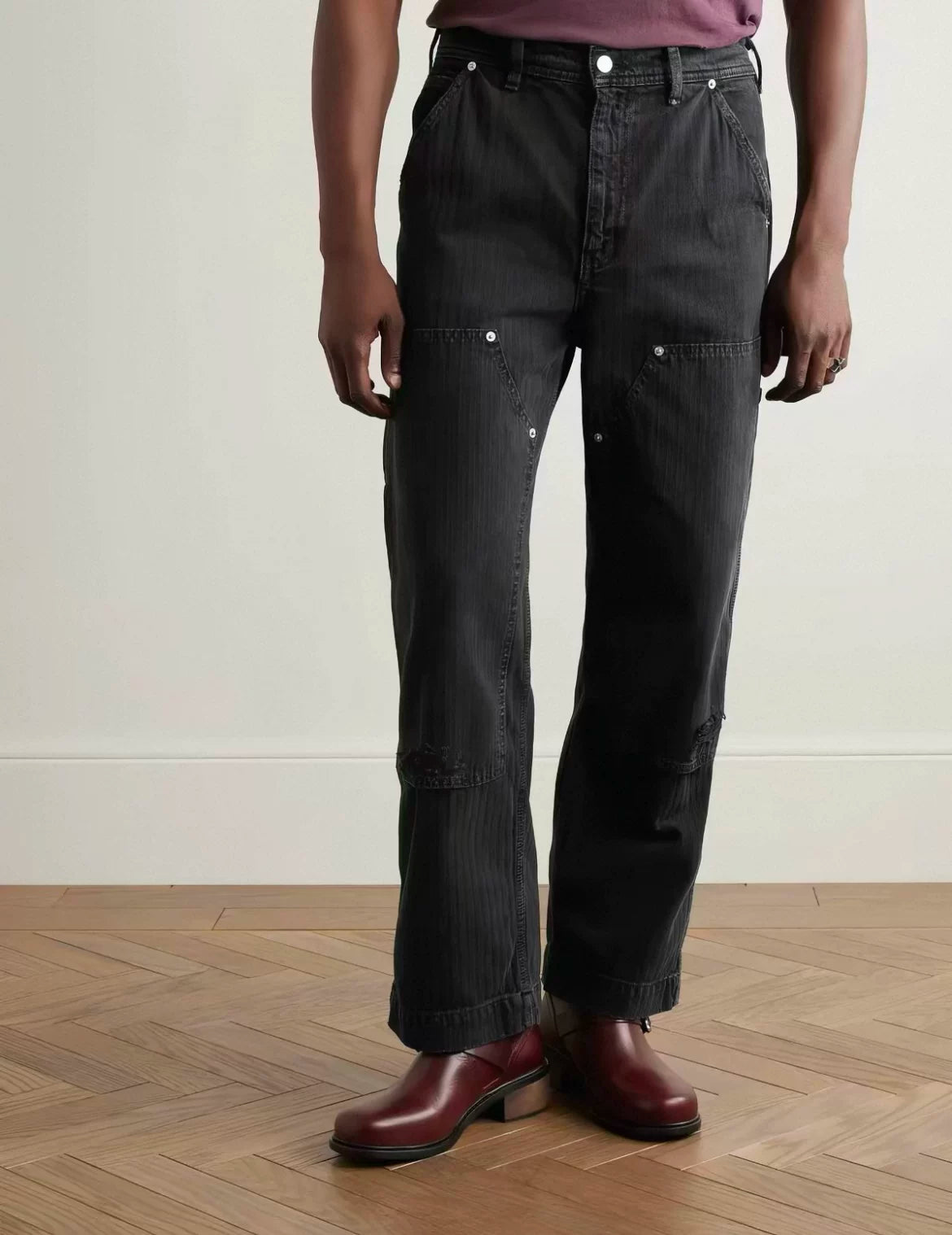 Enfants Riches Déprimés Heavy Distressed Carpenter Pants - Black
