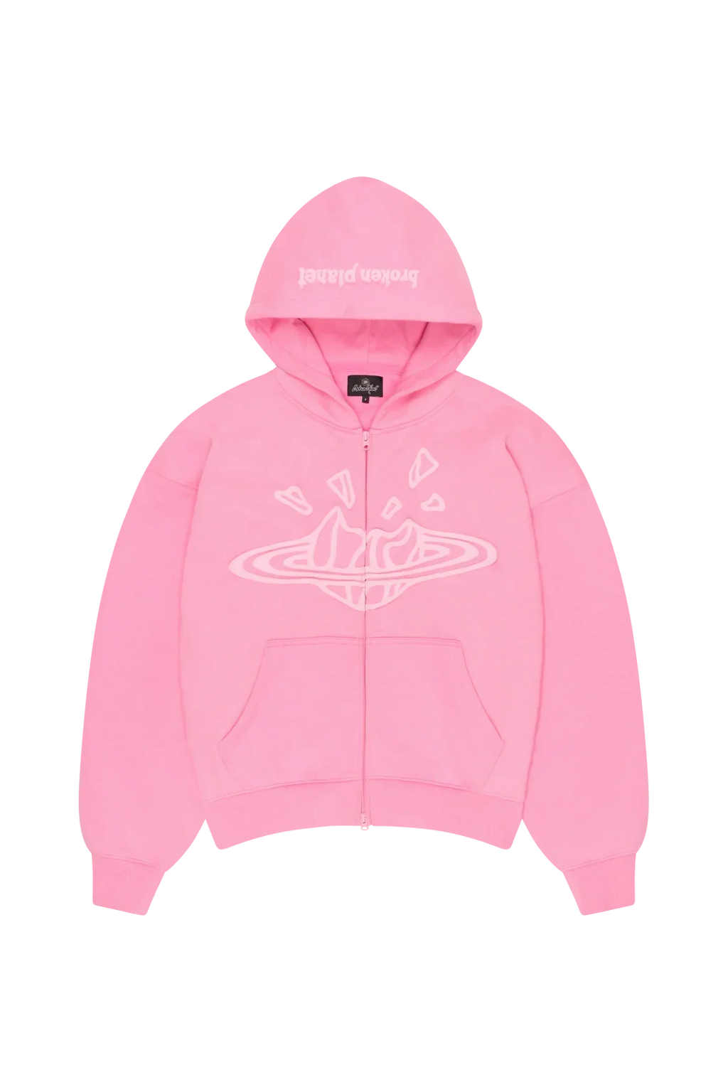 Broken Planet Market Candy Pink Zip Up Hoodie