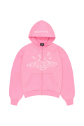 Broken Planet Market Candy Pink Zip Up Hoodie