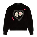 BROKEN PLANET MARKET 'HEARTS ARE MADE TO BE BROKEN' SWEATER (SOOT BLACK)