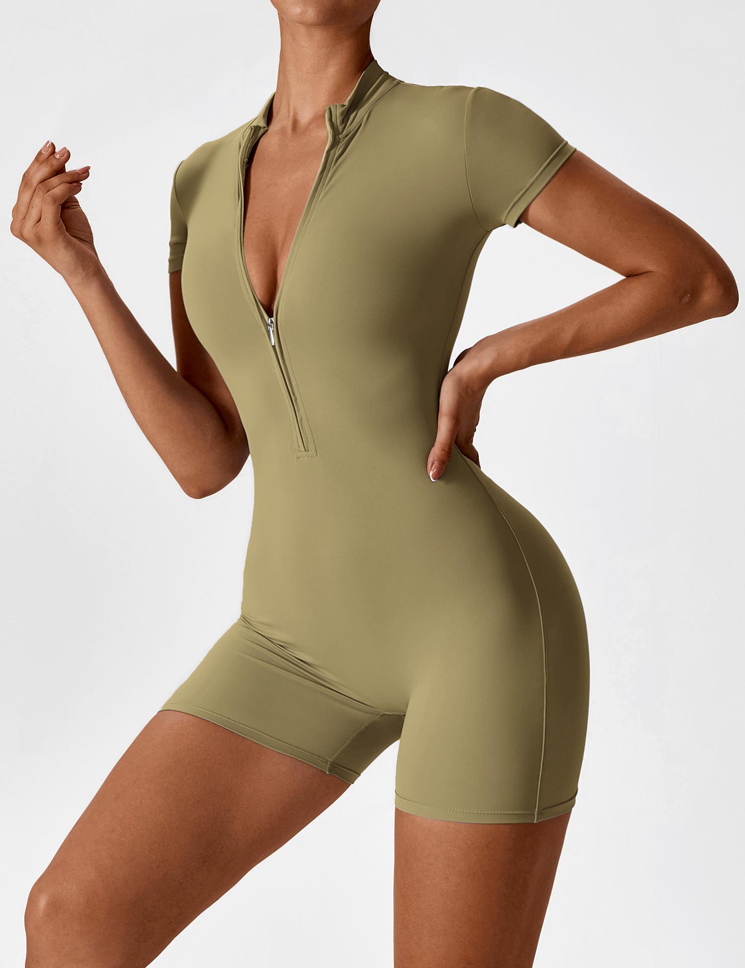 Yeoreo Short Sleeve Zipper Romper