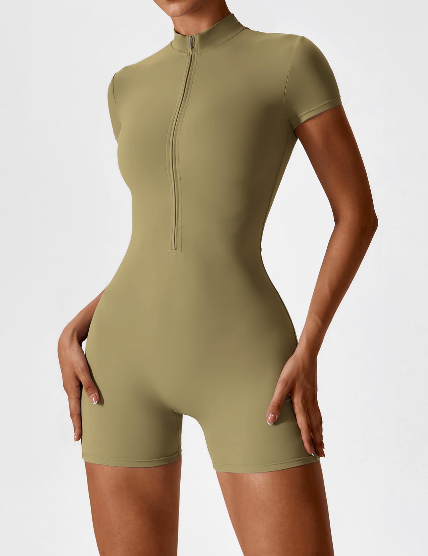 Yeoreo Short Sleeve Zipper Romper