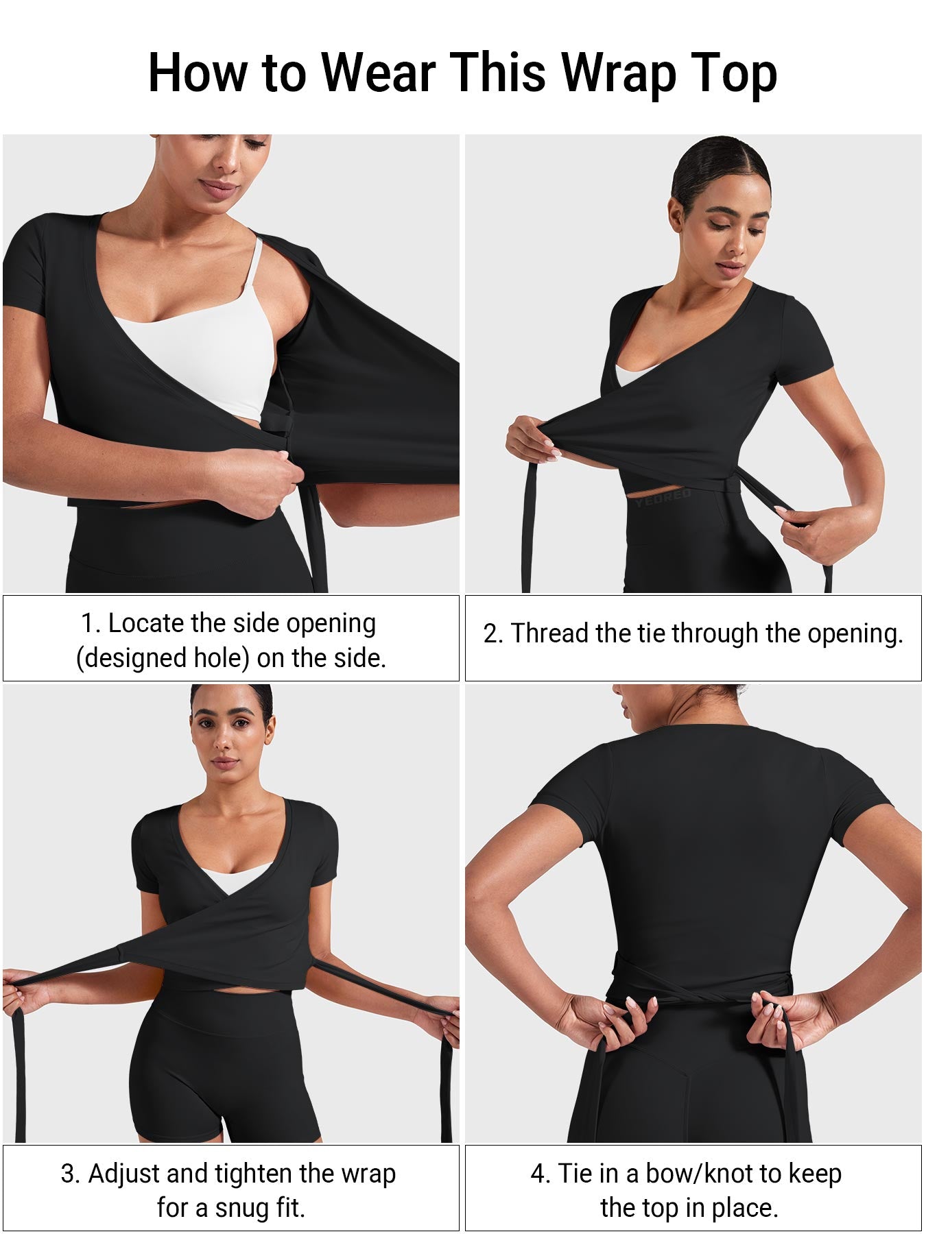 Yeoreo Denaiy Short Sleeve Ballet Wrap Top