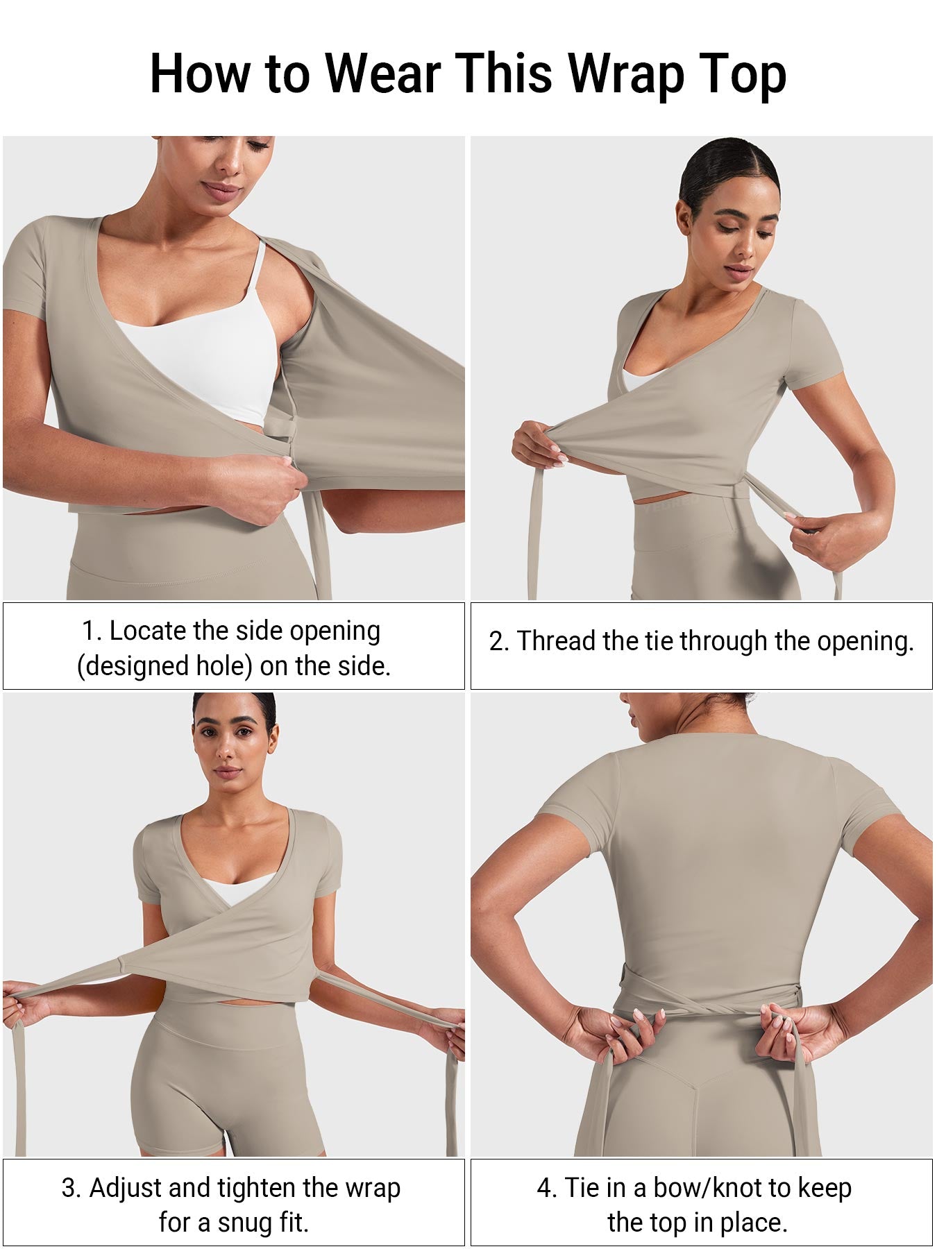 Yeoreo Denaiy Short Sleeve Ballet Wrap Top