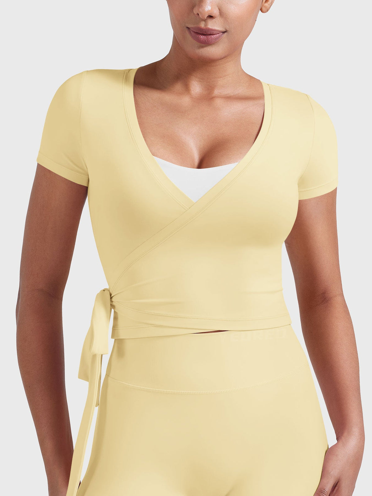 Yeoreo Denaiy Short Sleeve Ballet Wrap Top