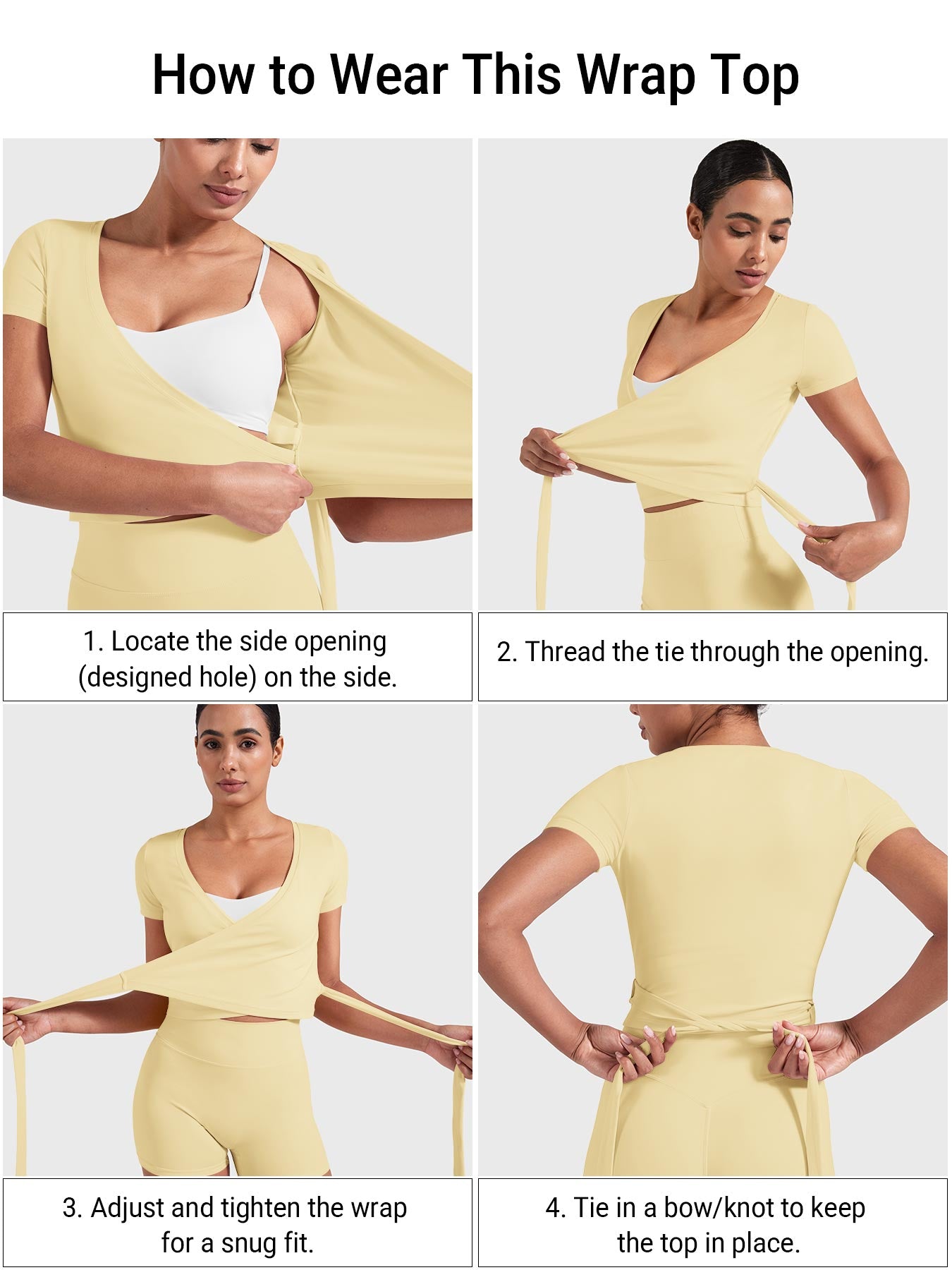 Yeoreo Denaiy Short Sleeve Ballet Wrap Top