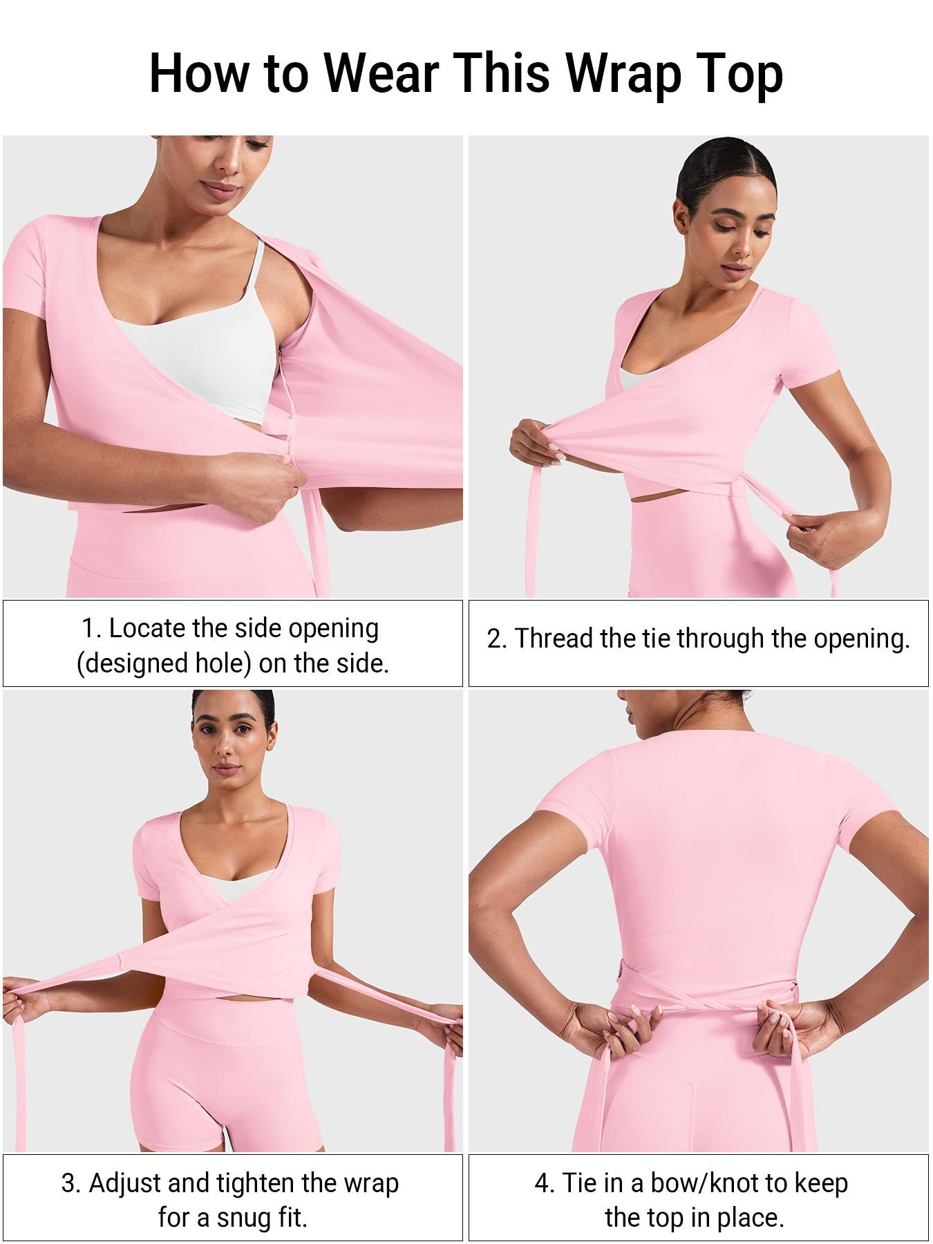 Yeoreo Denaiy Short Sleeve Ballet Wrap Top