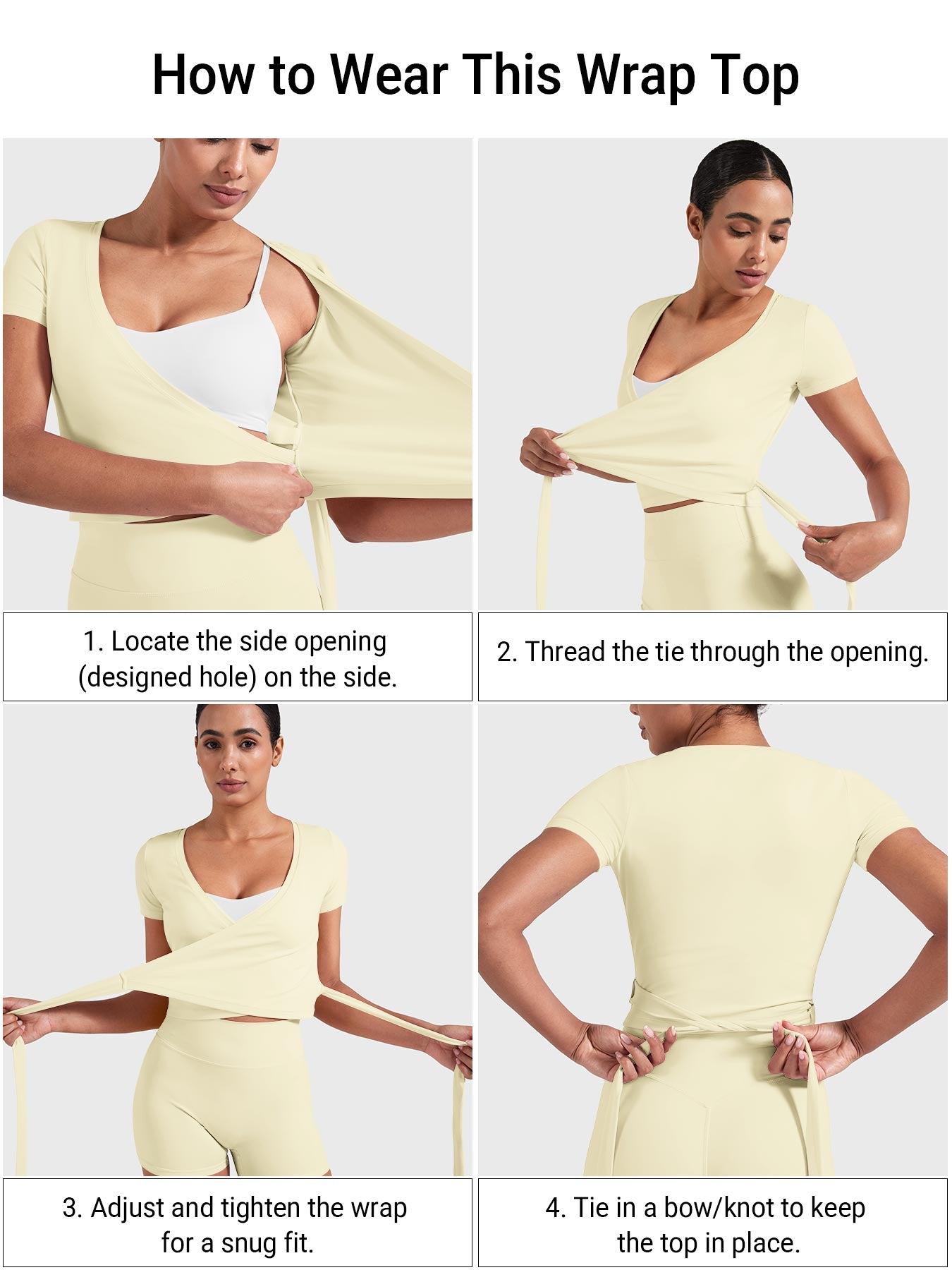 Yeoreo Denaiy Short Sleeve Ballet Wrap Top