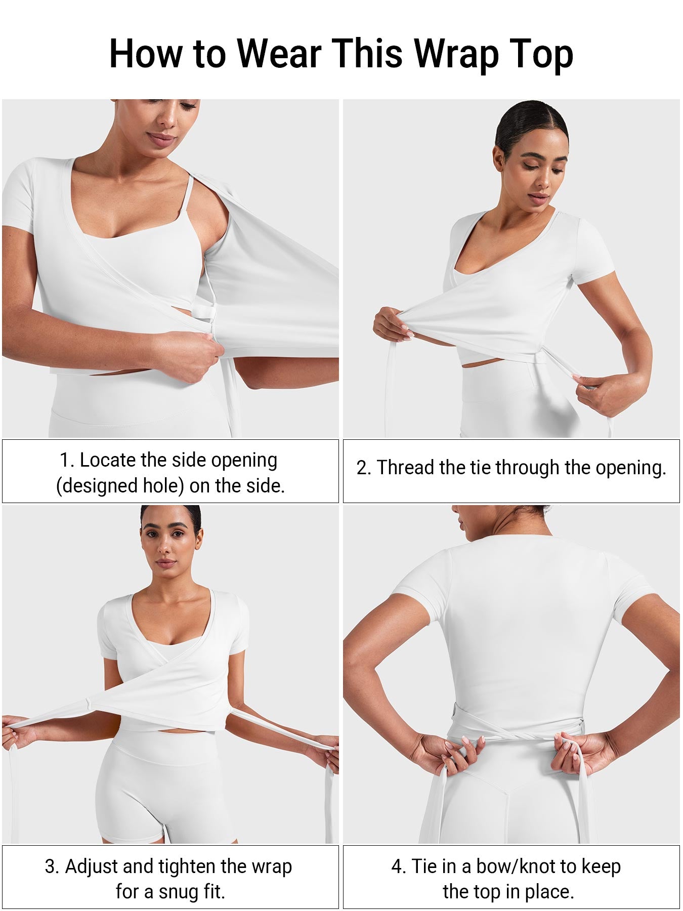 Yeoreo Denaiy Short Sleeve Ballet Wrap Top