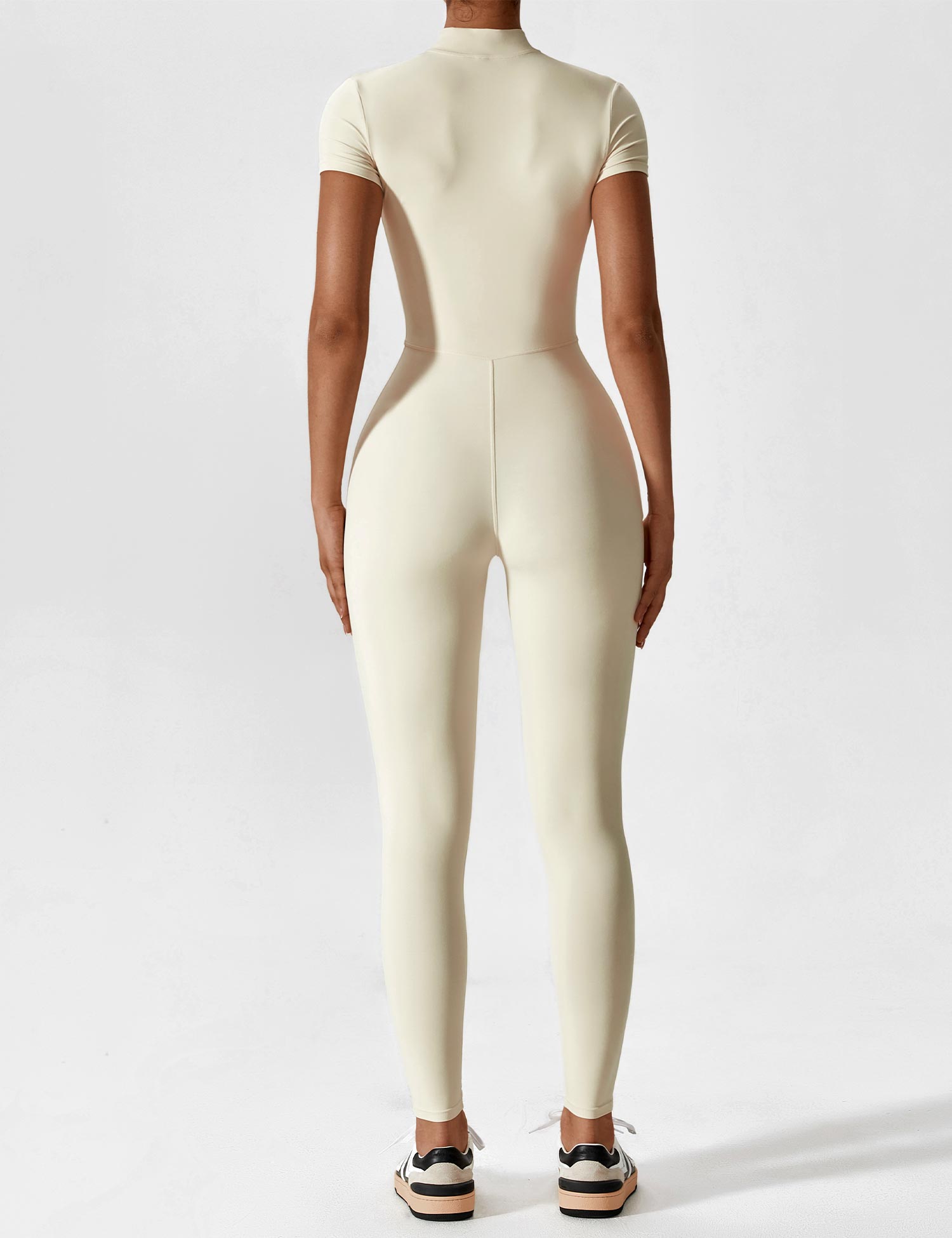 Yeoreo Short Sleeve Zipper Jumpsuit