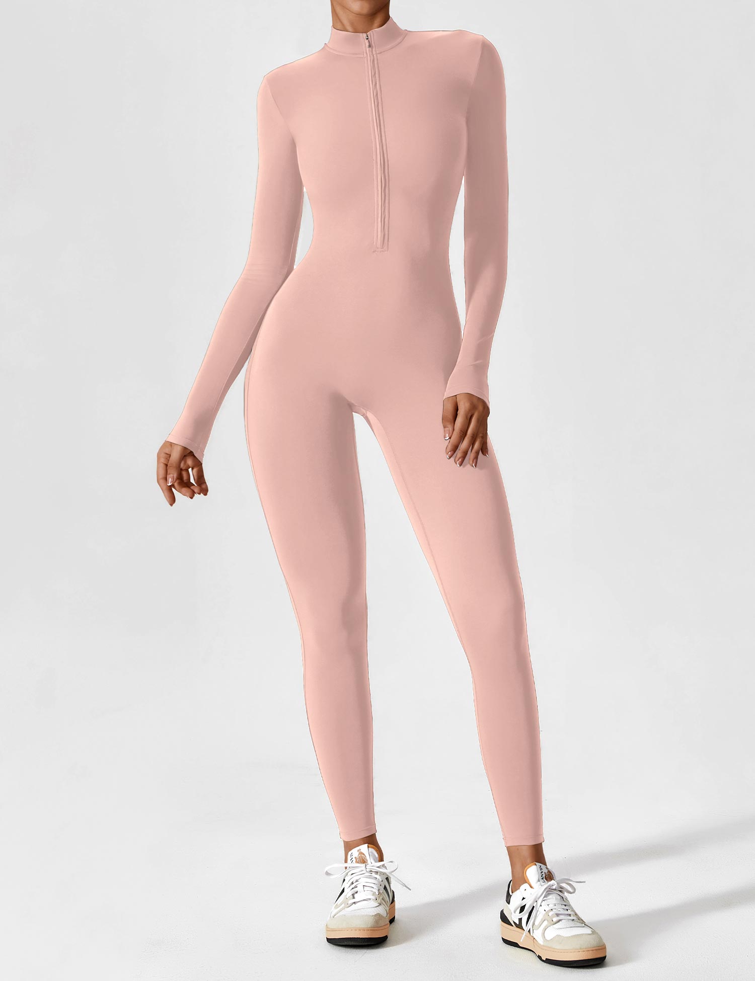 Yeoreo Long Sleeve Zipper Jumpsuit