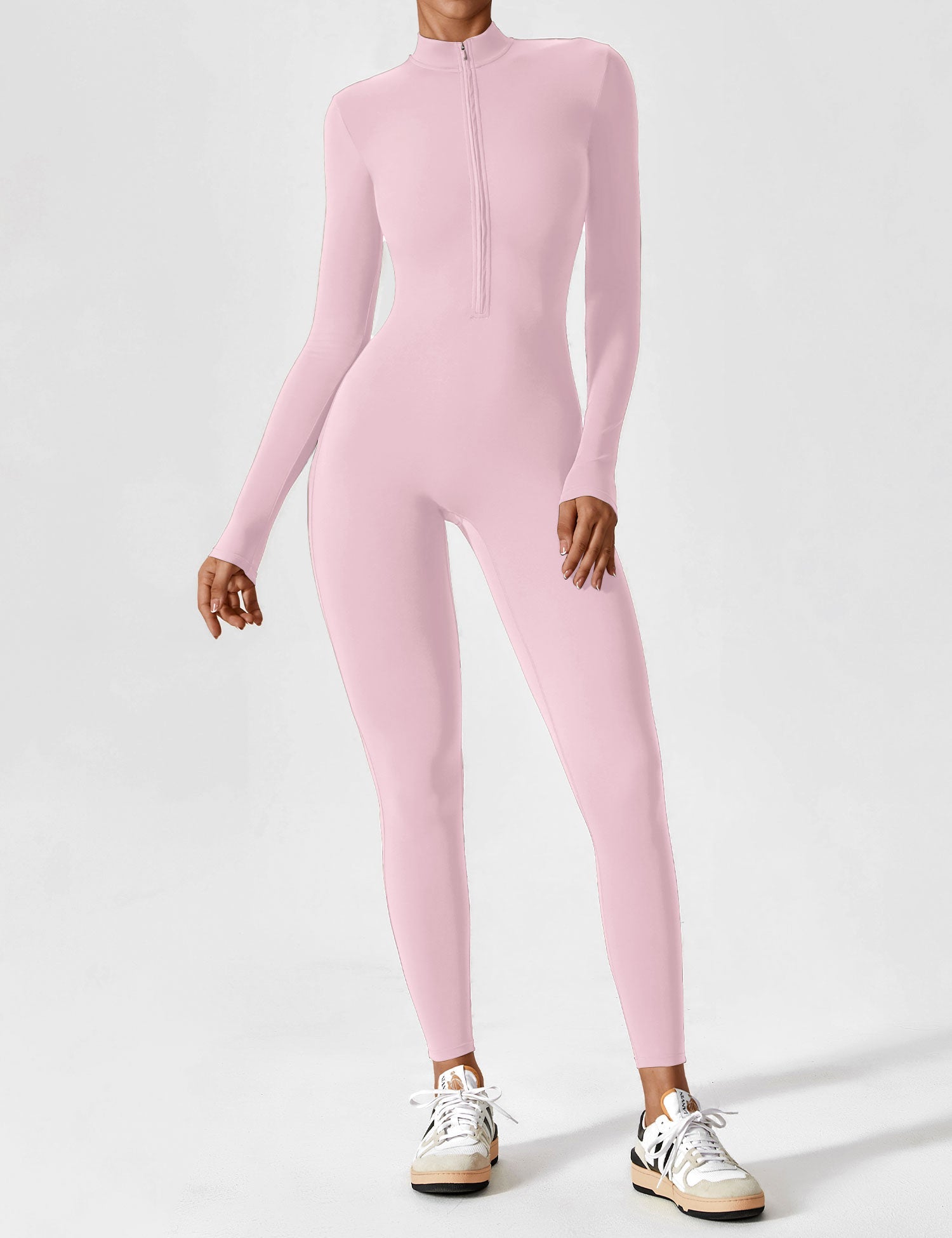 Yeoreo Long Sleeve Zipper Jumpsuit