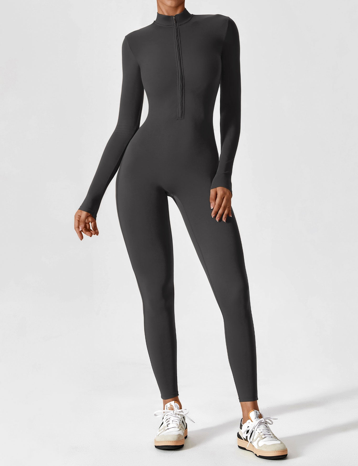 Yeoreo Long Sleeve Zipper Jumpsuit