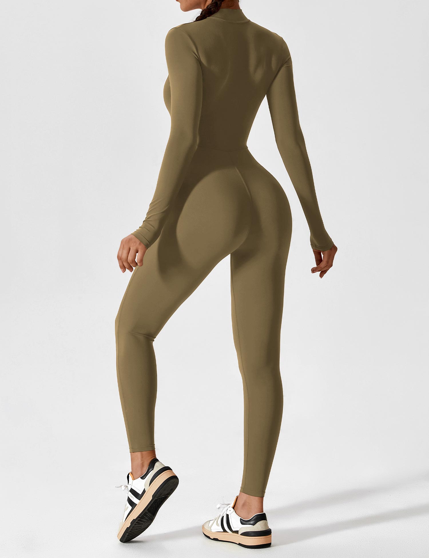 Yeoreo Long Sleeve Zipper Jumpsuit