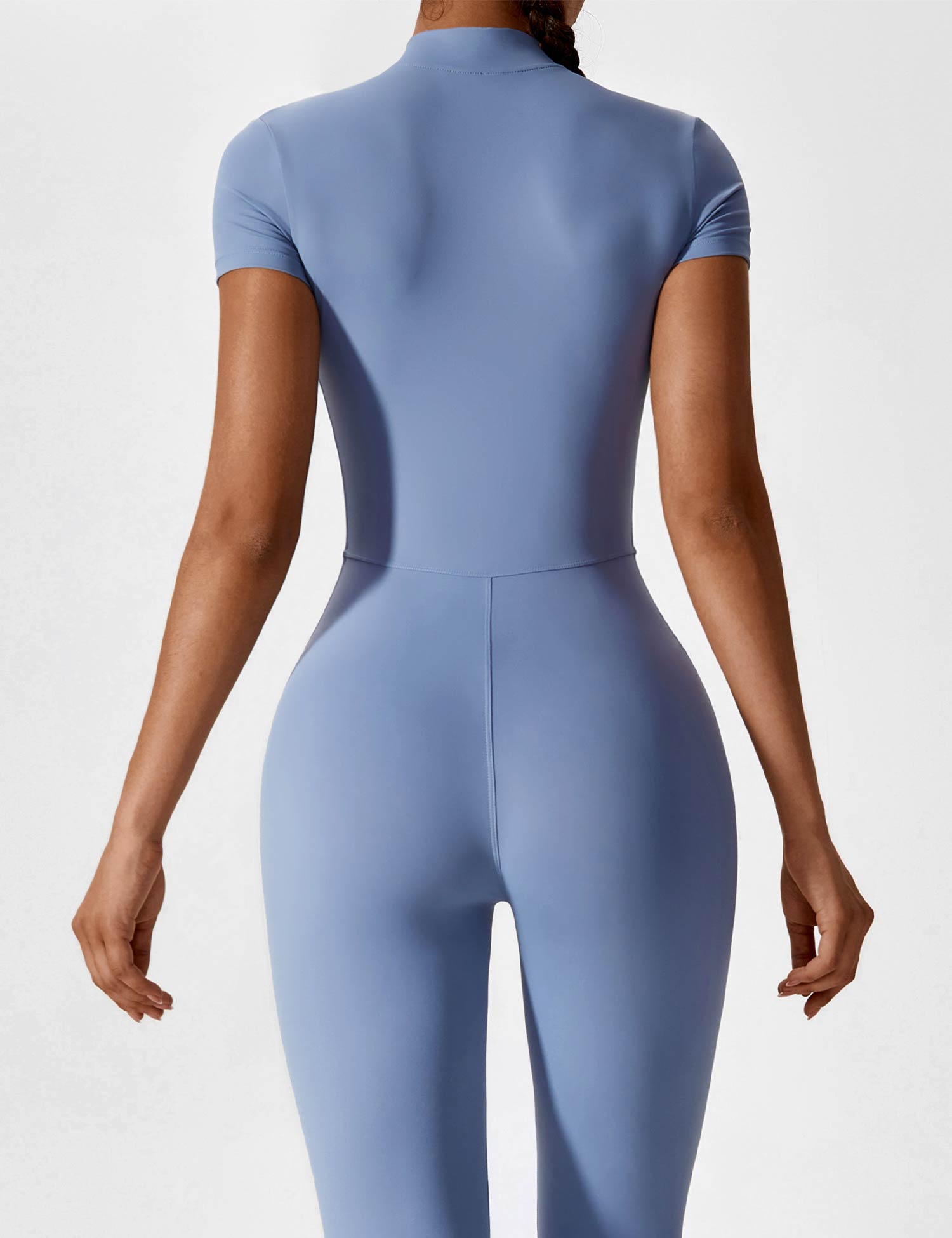 Yeoreo Short Sleeve Zipper Jumpsuit