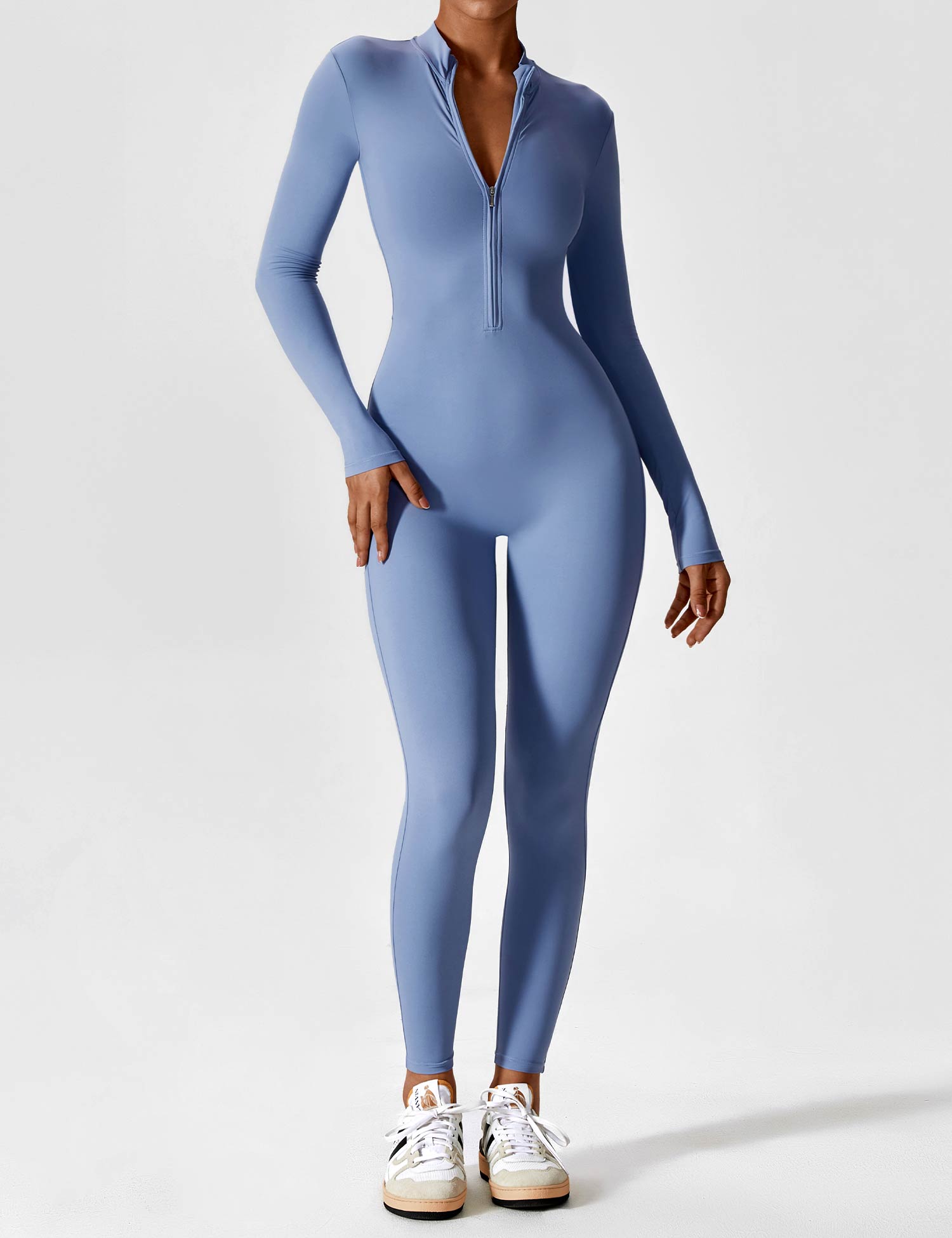 Yeoreo Long Sleeve Zipper Jumpsuit