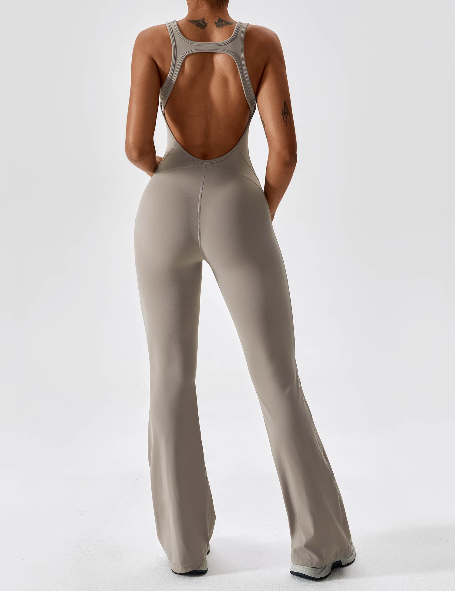 Yeoreo Open Back Flared Jumpsuit