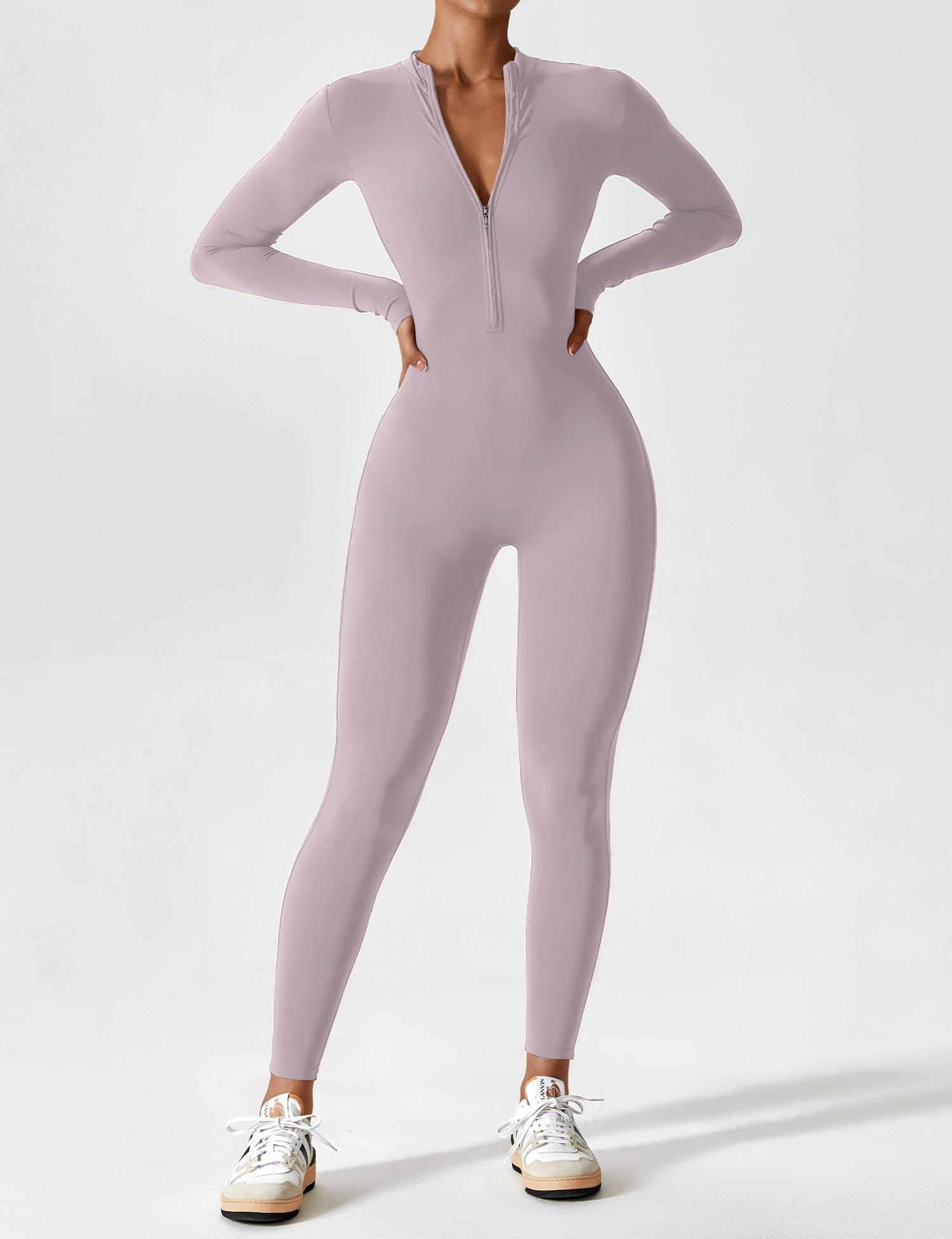 Yeoreo Long Sleeve Zipper Jumpsuit